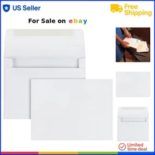 A2 Invitation Envelopes White Wove 4-3/8 x 5-3/4 Gummed Closure Pack of 100