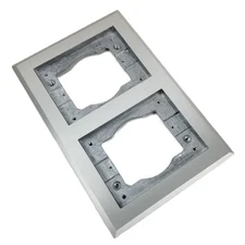 Wiremold 828TCAL 2Gang Aliminum Floor Box Carpet & Tile Flange 5.94 x 9.045" NEW