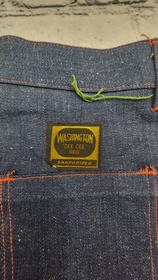 nwt nos WASHINGTON DEE CEE denim 23x21 YOUTH vtg 40s 50s usa made