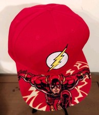 DC Comics The Flash Snapback Hat Embroidered Logo EUC
