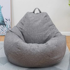 Large Bean Bag Chair Cover Soft Fluffy Lazy Sofa Cover Adult Kids No Filler