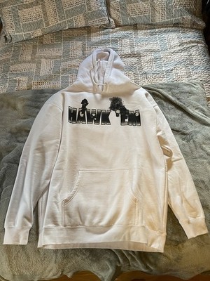 Men s Pop Smoke X Vlone Hoodie Sz XL White Hawk Em 100% Authentic Rare