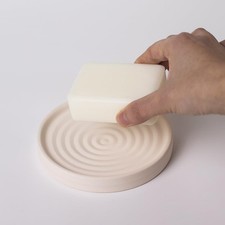 Diatomite Round Soap Dish Soap Holder, Quick-Dry Drying Stone Bar Soap Tray