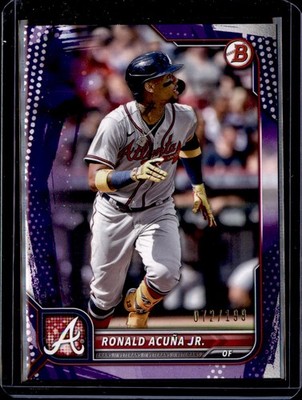 2022 Bowman #70 Ronald Acuña Jr. Purple Pattern #/199