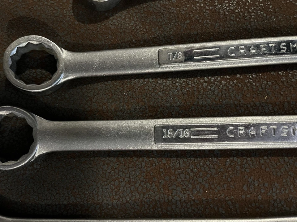 Juego de 10 llaves vintage Craftsman de 1” a 3/8” incluye V y VV hechas en EE. UU. Foto 3 de 4