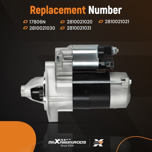 Starter for Toyota Echo Yaris 1.5L 2000-2012 2810021020 9T PLGR 12V 1kW CW - Picture 4 of 15