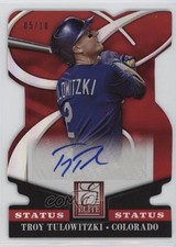 2014 Donruss Elite Signatures Status Red Die-Cut 5/10 Troy Tulowitzki Auto k2f