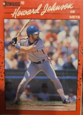 Donruss 1990 Howard Johnson #99 New York Mets MLB Baseball Card Base Set error  