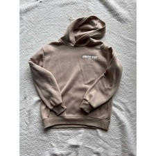 White Fox Vol 3 Hoodie Tan Beige Cotton Pullover Sweatshirt Womens Small S