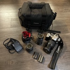 Canon EOS Digital Rebel DS6041 DSLR Camera 3 Lens Ultrasonic EF More AS IS