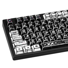 Japanese Manga Theme Keycaps Cherry Profile PBT Custom 135 Keys Black White