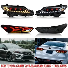 Red Devil Eye LED Headlight+Tail Light For Toyota Camry 2018-2024 Assembly 4PCS
