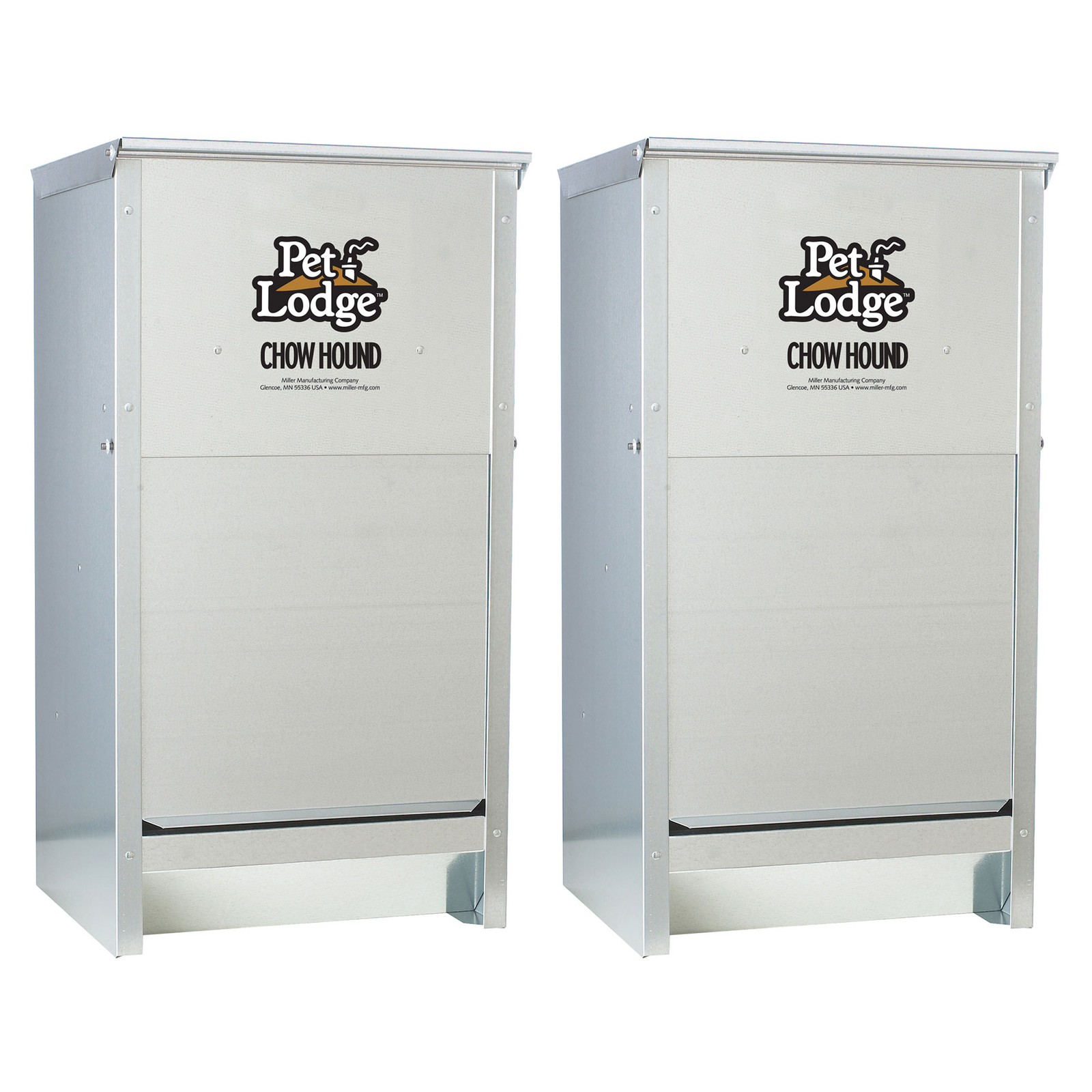 Automatic Steel Dog Feeder Chow Hound 25 Lb (2 Pack)