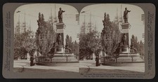Photo:Salt Lake City Utah 1904 Pioneer Monument Brigham Young Statue