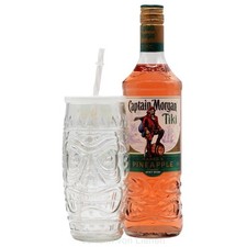 Set mit Captain Morgan Tiki Mango & Pineapple 0,7 L 25% vol + 1 Tiki Glas
