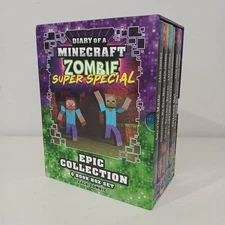 Diary of a Minecraft Zombie Super Special Epic Collection 6 Book Box Set - VGC