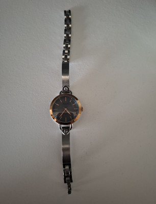 Fossil Damen Armbanduhr Analog rund Edelstahl silber/rosegold