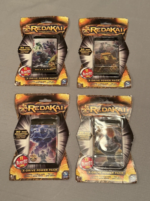 #ad FOUR Redakai Conquer the Kairu X Drive Power Pack 11 Blast 3D Cards TCG New $24.99