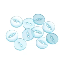 10pcs Lake Blue Round Sewing Buttons 11.5mm Resin 2-Hole Fish Eye Craft Button