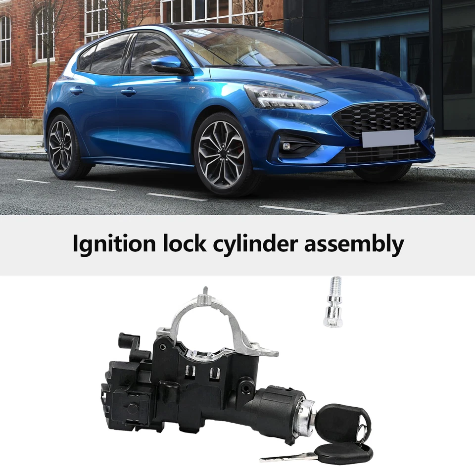 Ignition Lock Cylinder Assembly For 08-11 Ford Focus Escape Mercury W/ Chip Keys Foto 2 de 4