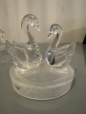 Vintage 24% Bleikristall Figur Schwan Cygnet RCR Glas Ornament Geburtstag Geschenk