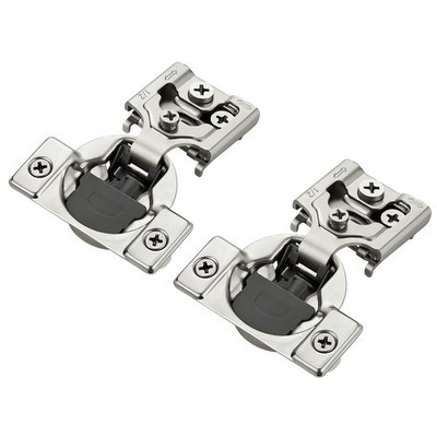 JOYDECOR 10 Packs (5 Pairs) 1/2 Inch Overlay Soft Close Hinges Satin Nickel C...