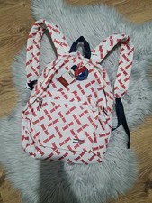 Tommy Hilfiger Women White And Red All Over Print Logo Backpack BNWT