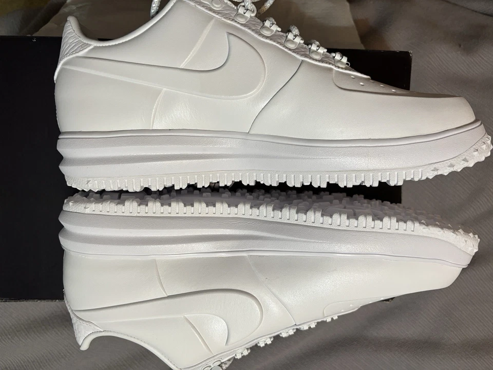 Lunar Force 1 Duckboot Men, Triple white, new with box, Size 14 - Image 2 of 4