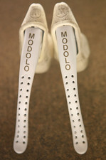Vintage NOS NEW Modolo Flash / speedy white brakes brake levers set with hoods