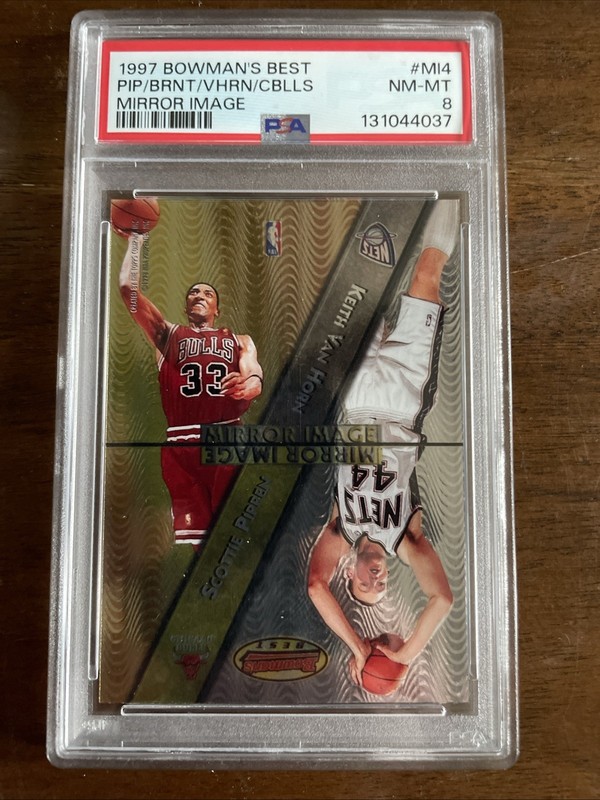 Bowman 1997 Bowman's Best Mirror Image Insert KOBE Bryant Pippen - PSA 8 -