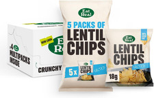 Eat Real, Lentil Chips, Salted, 4 X 5 X18G, Gluten-Free Crisps Multipack, Vegan