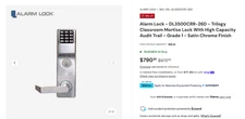 Alarm Lock - DL3500CRR-26D - Trilogy Classroom Mortise Lock With Audit Trail