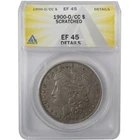 1900 O/CC Morgan Silver Dollar EF 45 Details ANACS $1 Coin SKU:I24449