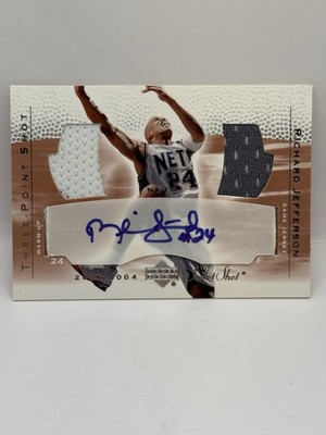 RICHARD JEFFERSON 2003-04 UD Sweet Shot THREE POINT SHOT Patch AUTO SSP # 24