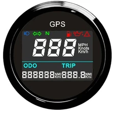 52mm Waterproof GPS Digital Speedometer Odometer Gauge for Motorcycle Car Truck