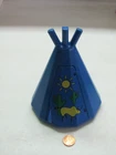 Lego Duplo INDIAN CHIEF'S BLUE TEEPEE TENT DWELLING for FAMILY Buffalo Vintage
