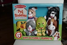 Melissa & Doug soft @ cuddly  Hand Puppets Set of 6 – Educational Plush Toys 183