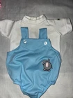 Vintage Cabbage Patch Kids/Doll Clothes Lt. Blue soft Elephant Romper (216)