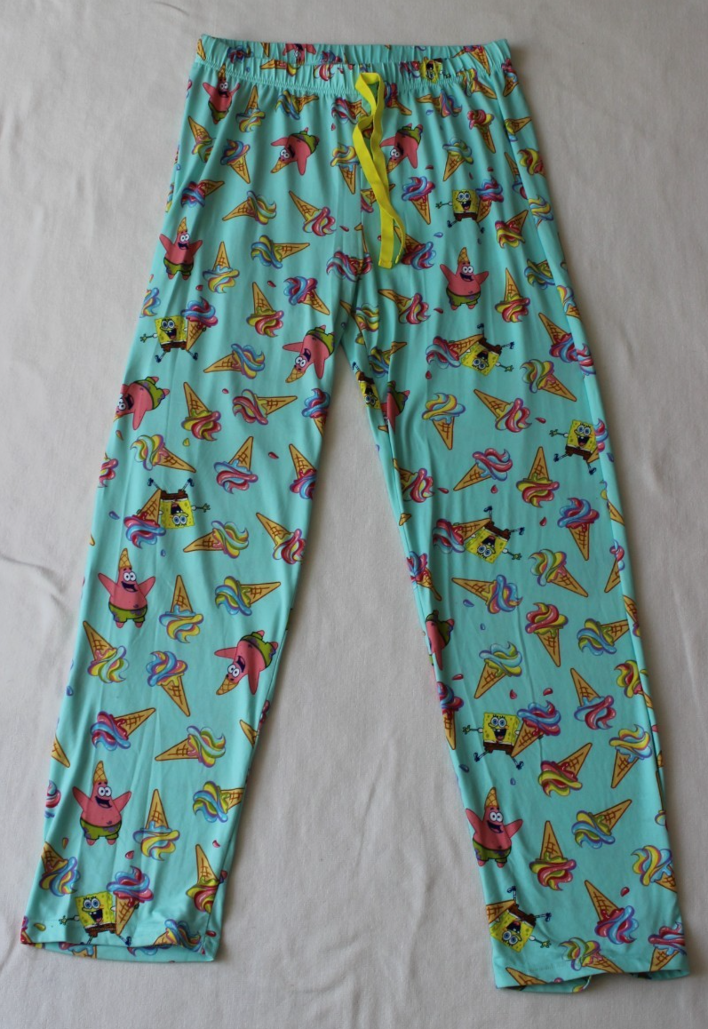 SpongeBob Squarepants Women's Pajama Pants Size XL Blue Patrick Ice Cream Cones