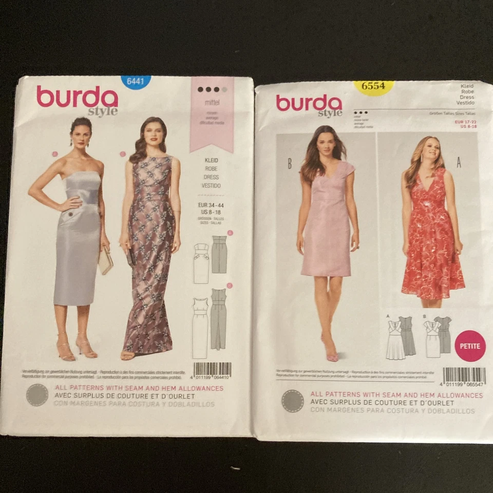 Lot of 7 Burda Sewing Patterns Ladies 2010s Various Sizes Uncut Average Skill - Image 2 of 4