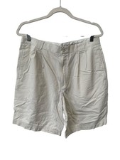 Axis LA Pleated Chino Shorts Size 34 Cream Co...