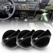 3PC AC Control Heater ABS For Knobs Durable 1987-2011 Peterbilt 121-0001-000