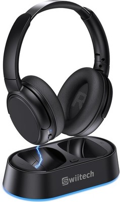 SWIITECH CH-211 ENSEMBLE-WIRELESS HEADPHONES FOR TV WATCHING, LED DISPLAY,BLACK