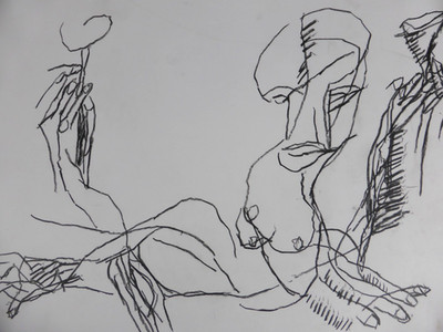 NIKITA KNIKTA (1979-2019) Expressionismus Erotik Malerei Frauenakt 2015 (644)