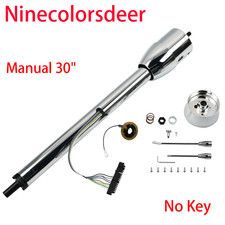 30 Chrome Tilt Manual Universal Steering Column Wheel Adapter No Key