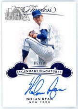 Nolan Ryan 2019 Panini Flawless Legendary Sapphire Autograph Card #LS-NR3 06/10