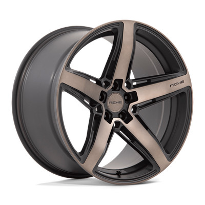 20x10.5 Niche M271 Teramo Matte Black W/ DDT Face Wheels 5x112 (20mm) Set of 4