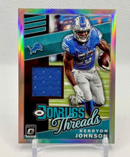 2019 Donruss Optic #DT18 Kerryon Johnson Donruss Threads Jersey Card Lions NFL