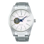 Seiko Selection SCVE049 Mens Automatic Open Heart Watch White Dial Steel 100M