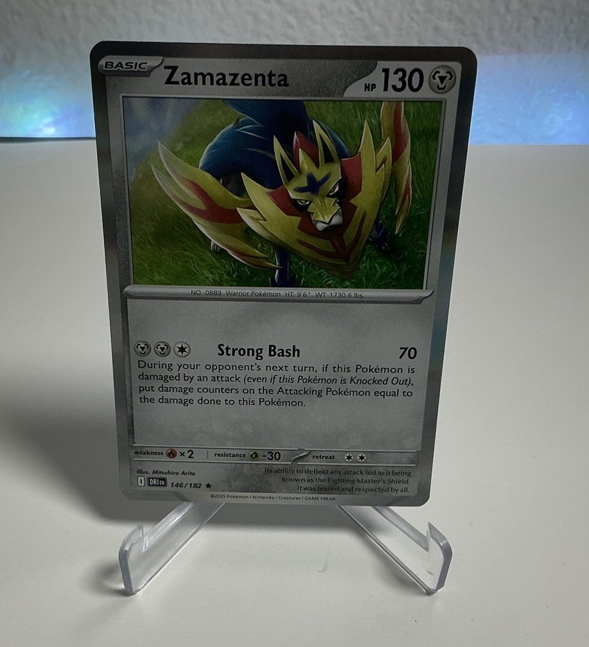 Pokemon Zamazenta 146/182 Destined Rivals Holo Rare English NM